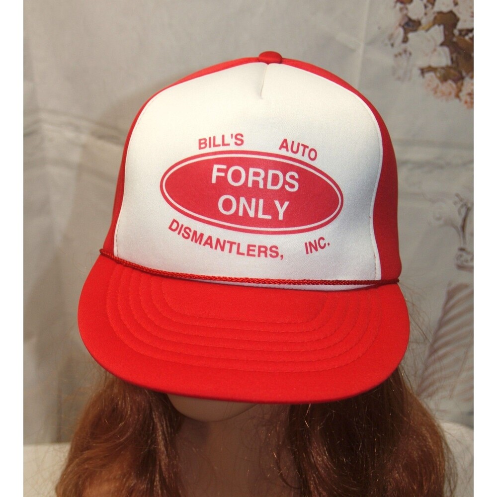 Vintage Bill's Auto Dismantlers Inc FORDS ONLY Hat Trucker Hat Cap Unisex Rare